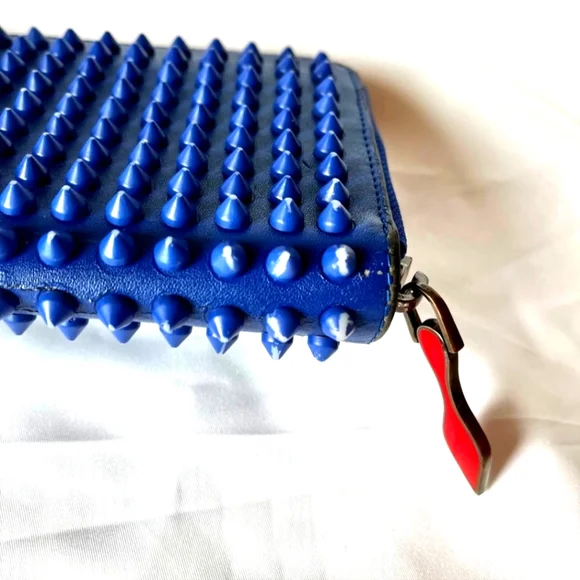 Christian Louboutin Panettone blue spiked long wallet - Picture 15 of 16